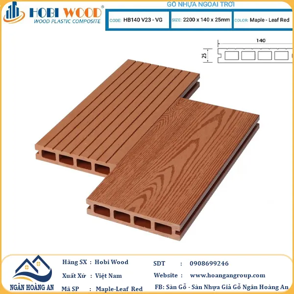 Sàn Gỗ Nhựa Ngoài Trời Hobi Wood